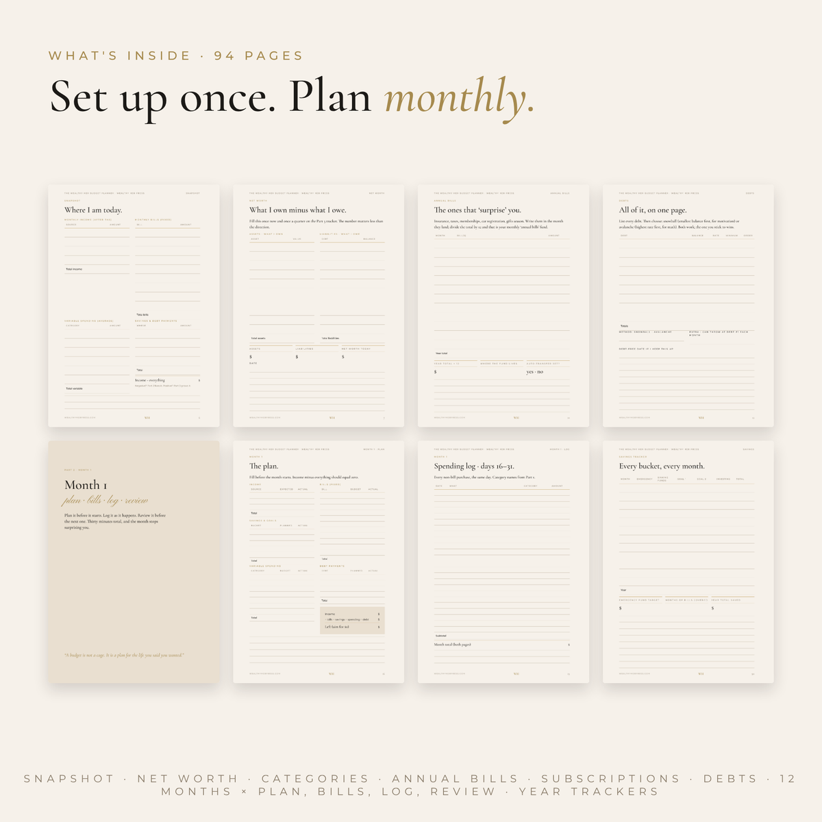 The Wealthy Her Budget Planner (Undated)