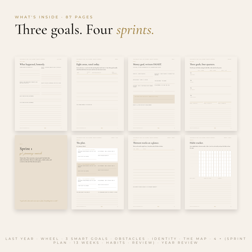 Your Wealthy Year — Goal Planner