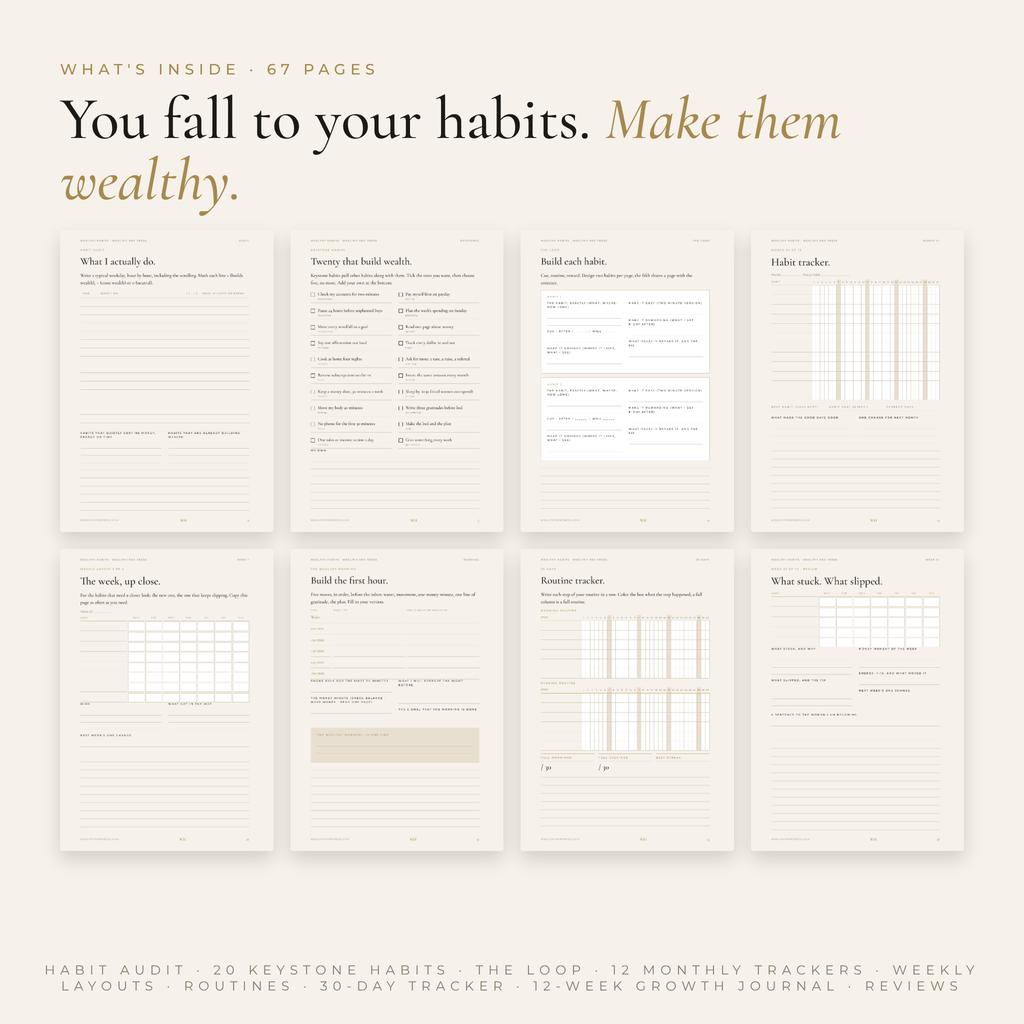 Wealthy Habits Tracker Bundle