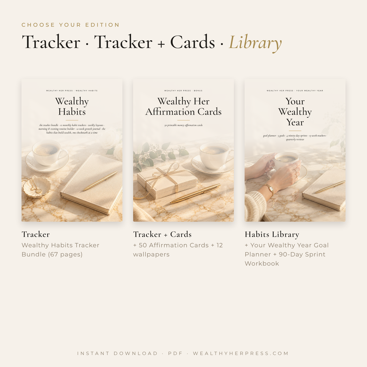 Wealthy Habits Tracker Bundle