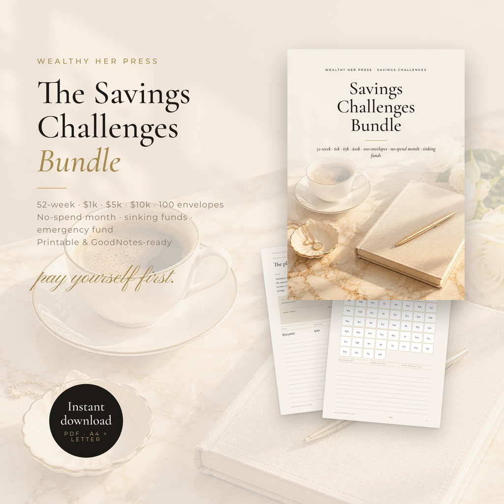 The Wealthy Her Savings Challenges Bundle