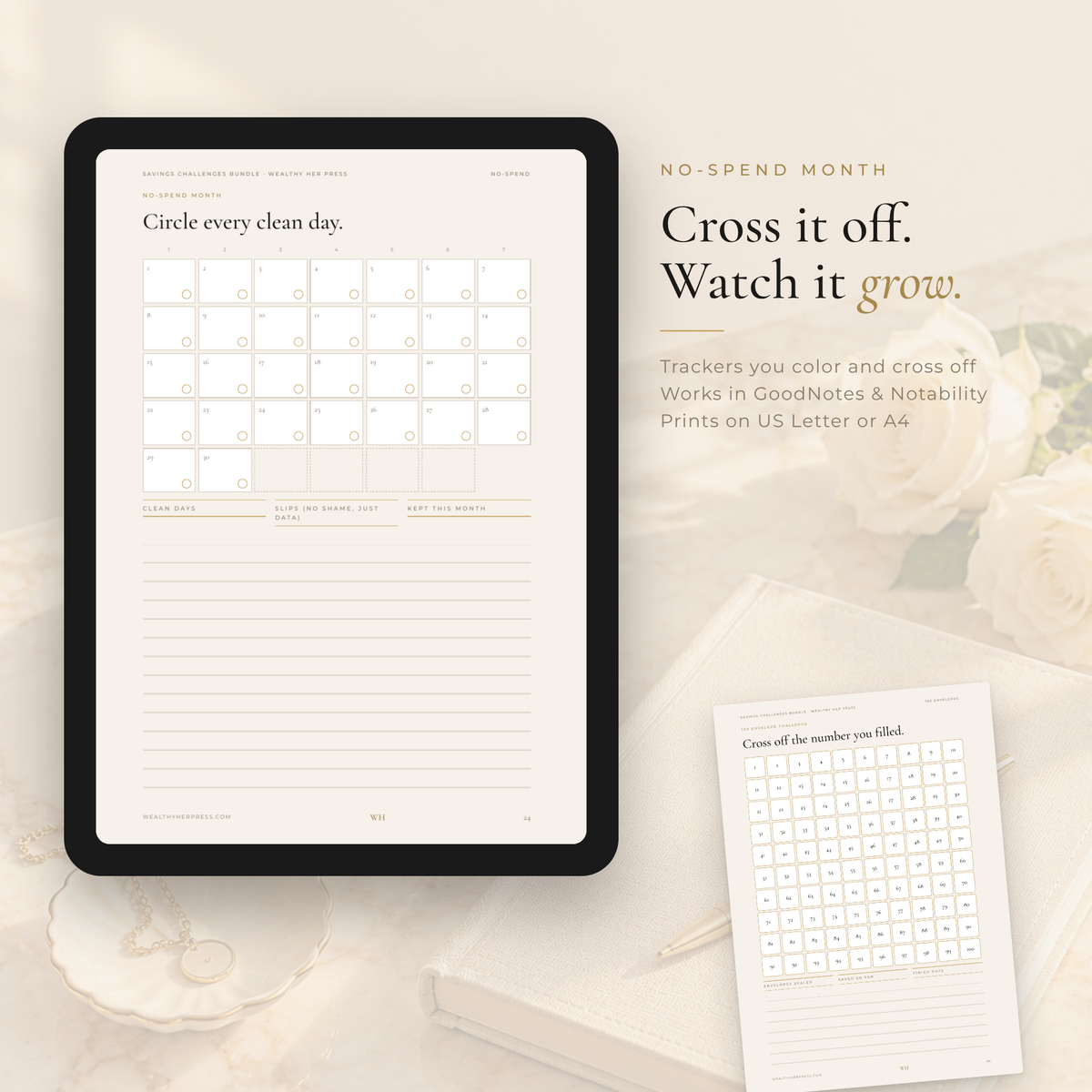 The Wealthy Her Savings Challenges Bundle