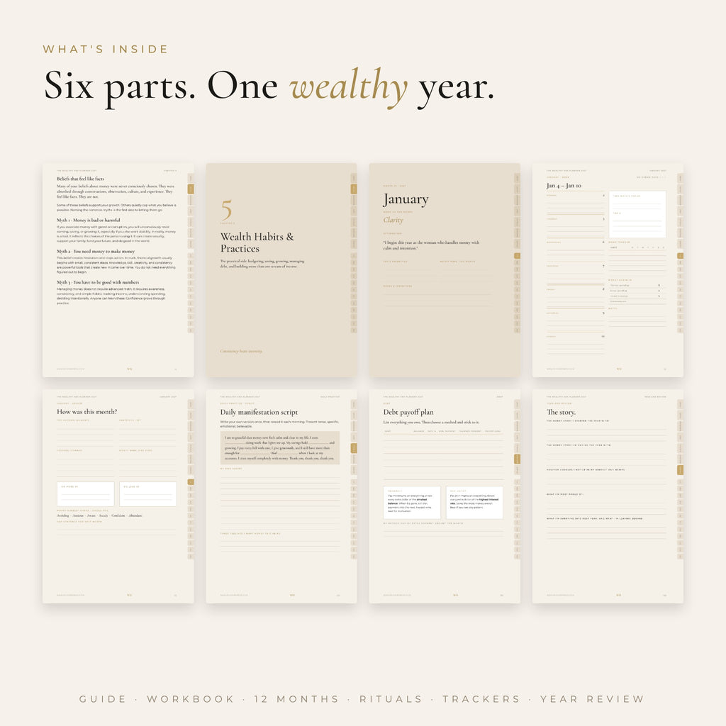The Wealthy Her Planner 2027 — Money Mindset & Abundance Planner for Women
